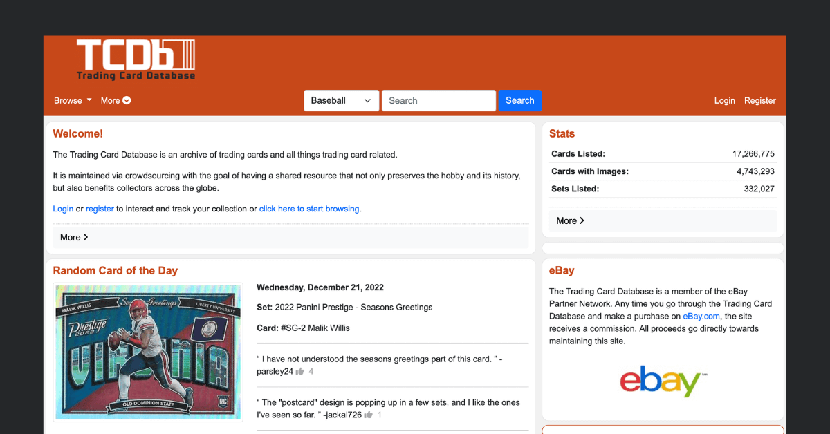 Trading Card Database Grew 182 Increase in Net Revenue